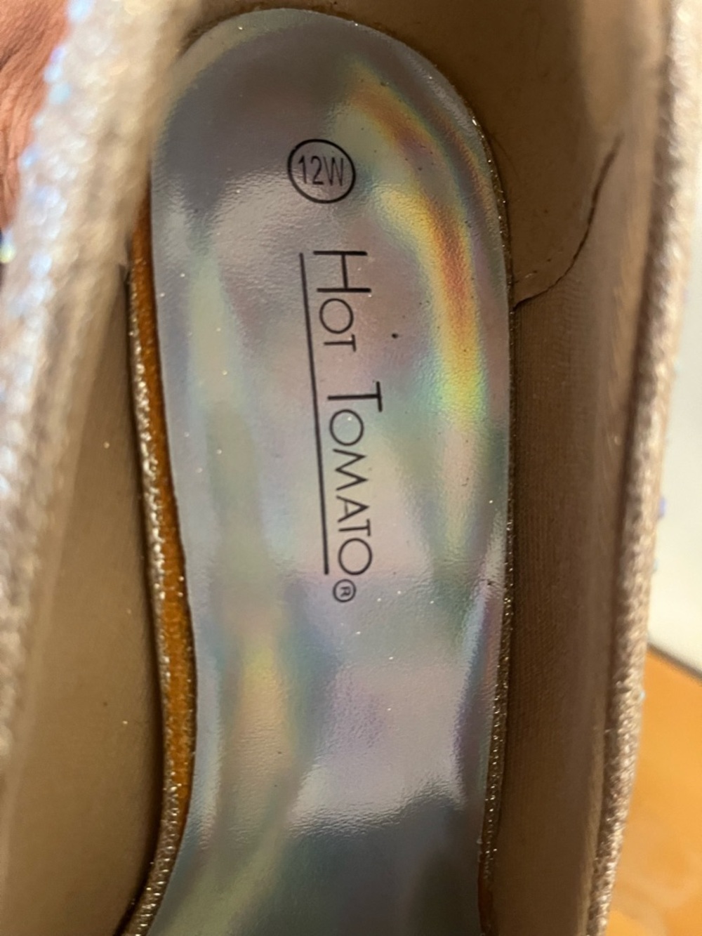 Hot Tomato Champagne Sparkle Pumps - Picture 7 of 7